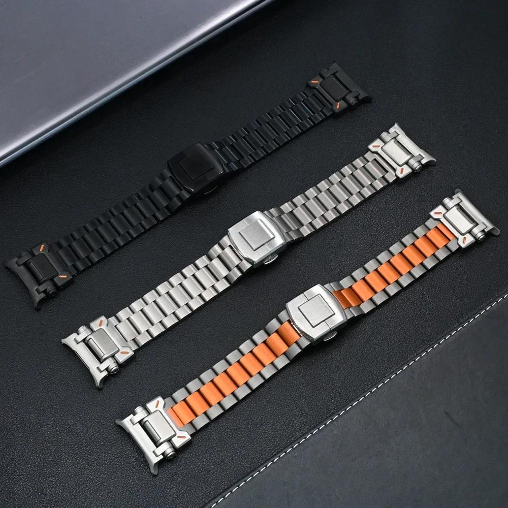 Titanium Luxury Bracelet for Samsung Galaxy Ultra Watch 47mm Metal Band for Galaxy WATCH Ultra 316L Stainless Steel Buckle Strap