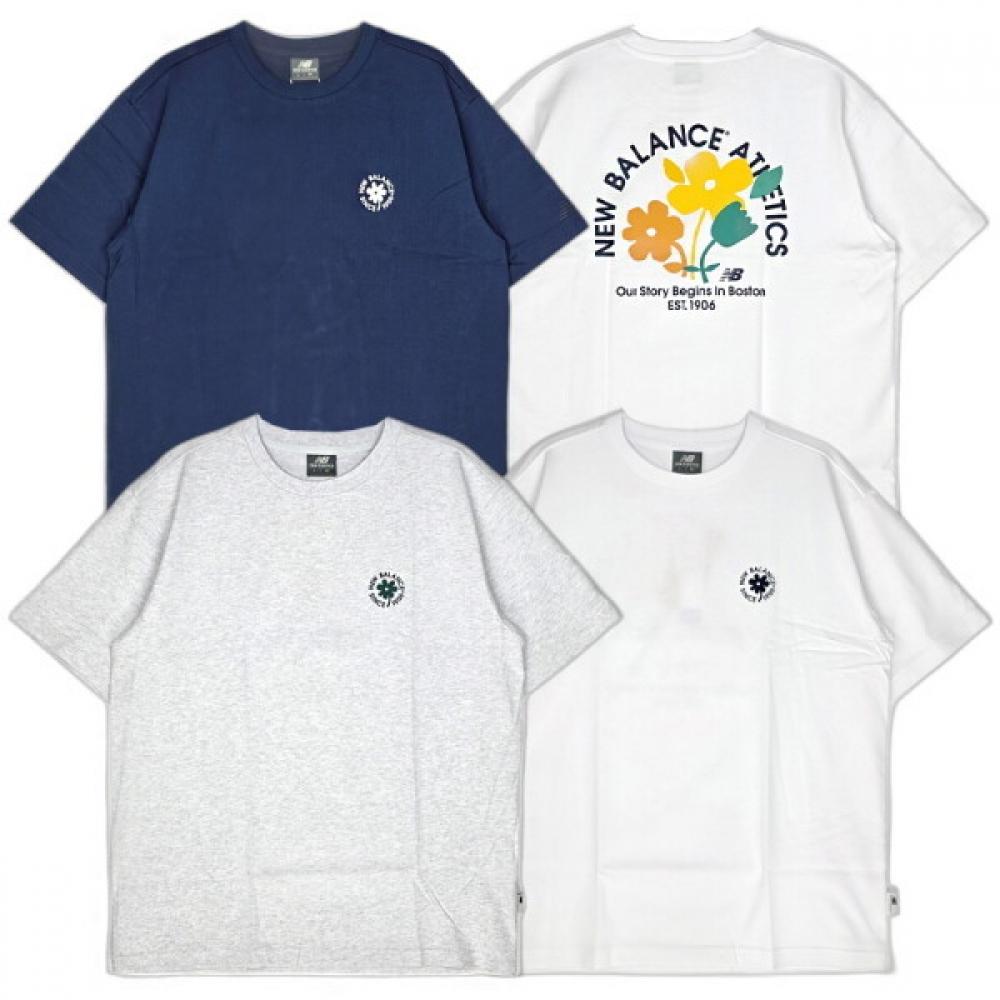 

New Balance Unisex Short Sleeve Tee Semi Oversized Ist Flower Nbnee21613 (10)White/105(XL)