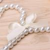 1/2pcs Plastic Pearl Beaded Bow Clothes Dress Coat Hangers Wedding For Kid Children Save-Space Storage Organizer Dry Rack