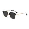 Men with Degree Driving Special Vintage Sun Eyewear Half Frame Myopia Glasses Sunglasses Anti Strong Light Anti UV Sunglass Gg