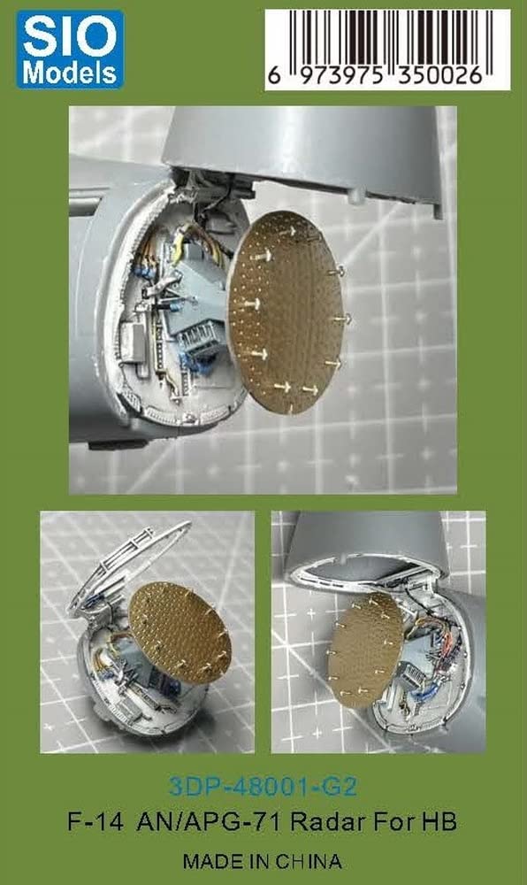 

Avantgarde Model Grumman Tomcat Radar Models Hobby Plastic Model Parts AGMSIO3DP48001G2 1/48 F-14 AN/APG-71 (Sio Brand) (for Boss)