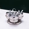 Household 304 stainless steel seasoning tank Buffet Restaurant Hotel Korean gold seasoning salt tank Seasoning storage tank