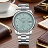 Langjue Automatic Men'S Watch Steel Belt Butterfly Buckle Luminous Fashion Non-Mechanical Women'S Quartz Watch