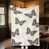 1PC Butterfly PrintOutdoor Flannel Blanket - Soft Plush Decor for Picnics, Camping, Bedroom, Playroom, Office, or Lunch Break 1282A