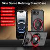 KEYSION 360° Rotating Ring Stand Case for MagSafe for iPhone 16e 2025 Matte Transparent Magnetic Shockproof Phone Back Cover
