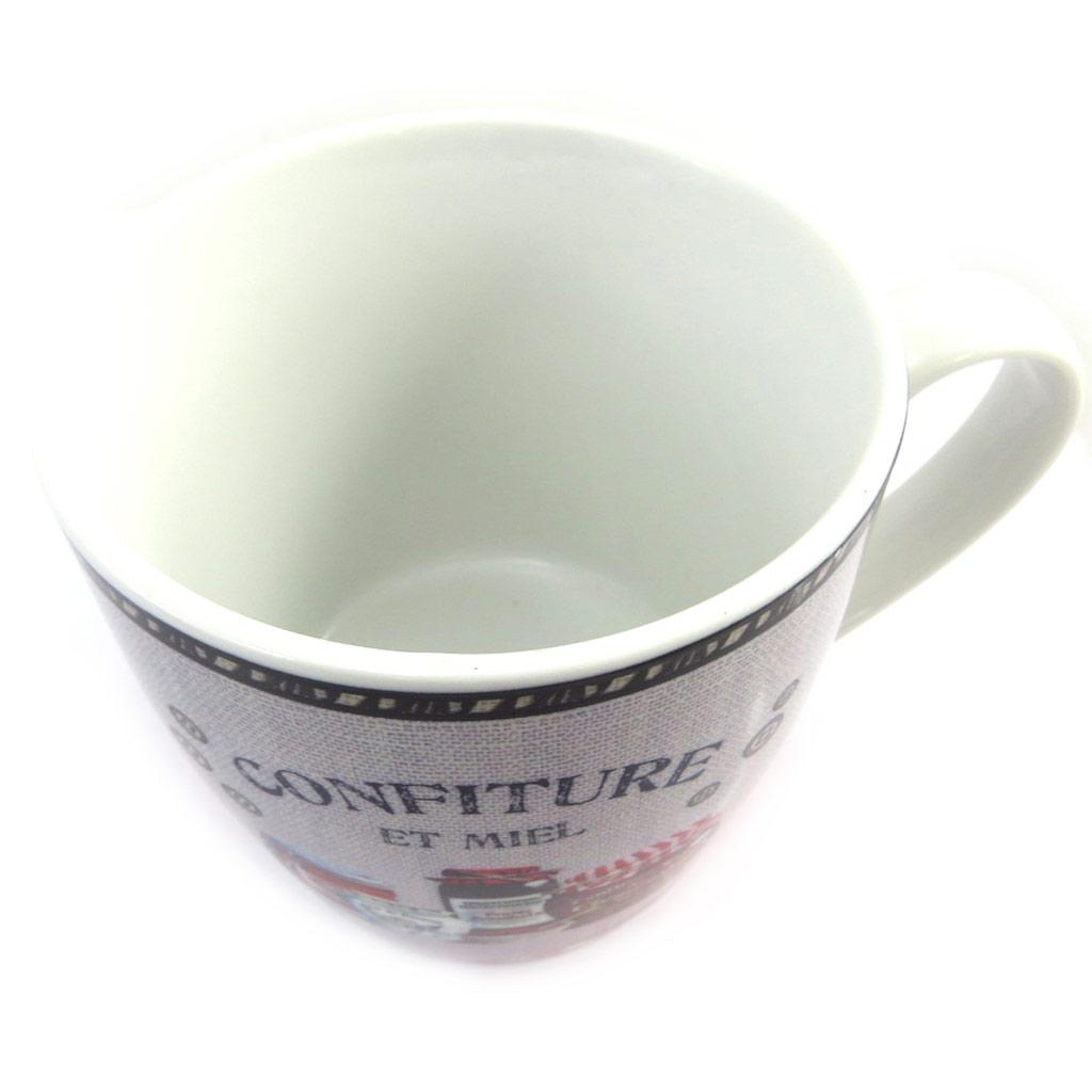 Les Trésors De Lily [M1332] - Porcelain Mug 'Jam and Honey' Taupe Red