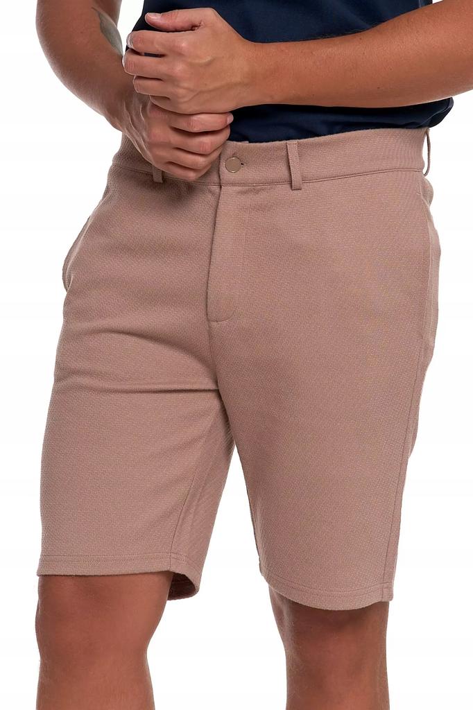 Men's Shorts with Zipper Pockets Elegant Summer MORAJ L BEIGE