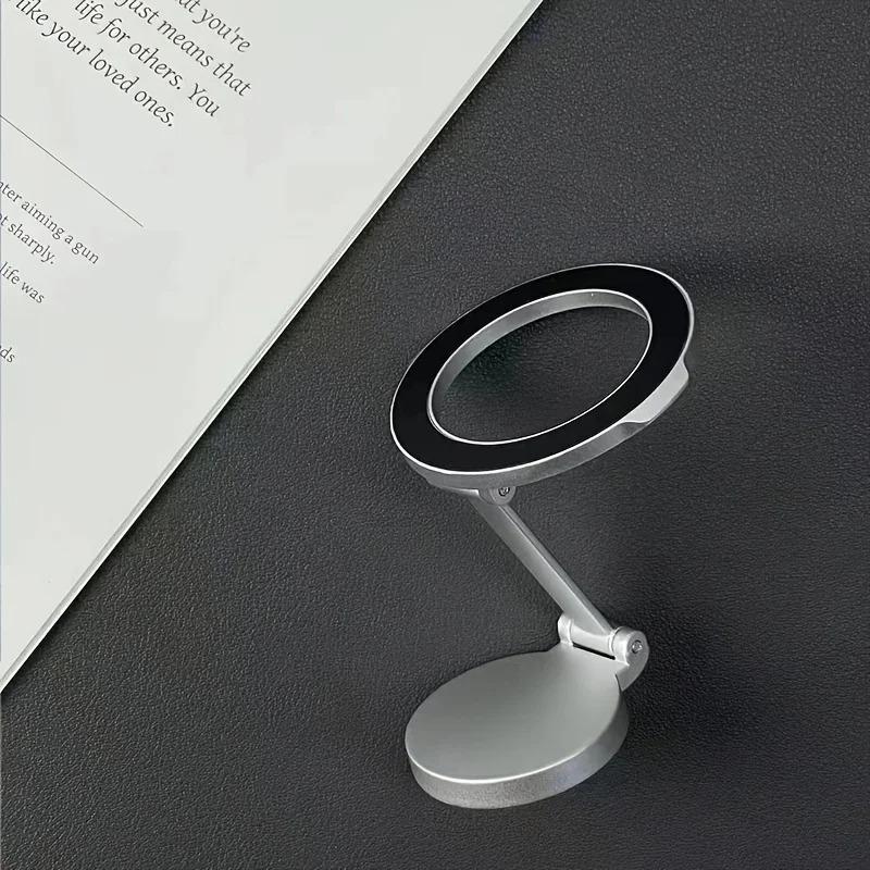 Portable Magnetic Phone Stand Adjustable Car Mount Holder 180° Foldable Design