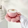 Keramik-Kaffeetasse mit Untertasse Rosa Zubehör Einzigartige Neuheit Dekoration Multifunktional 200 ml