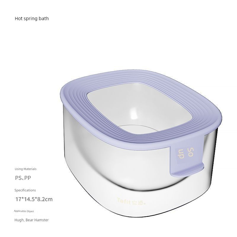 

Подходит для туалета хомяка, ванной комнаты, джунгарского хомяка, брызгозащитный, герметичный, песочница для купания, специальный милый зоотовар Hot Spring Bathroom [Roland Purple]]