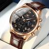 OLEVS Men's Watches Fashion Business Stainless Steel Original Brand Quartz Wristwatch for Man Waterproof Luminous Chronograph
