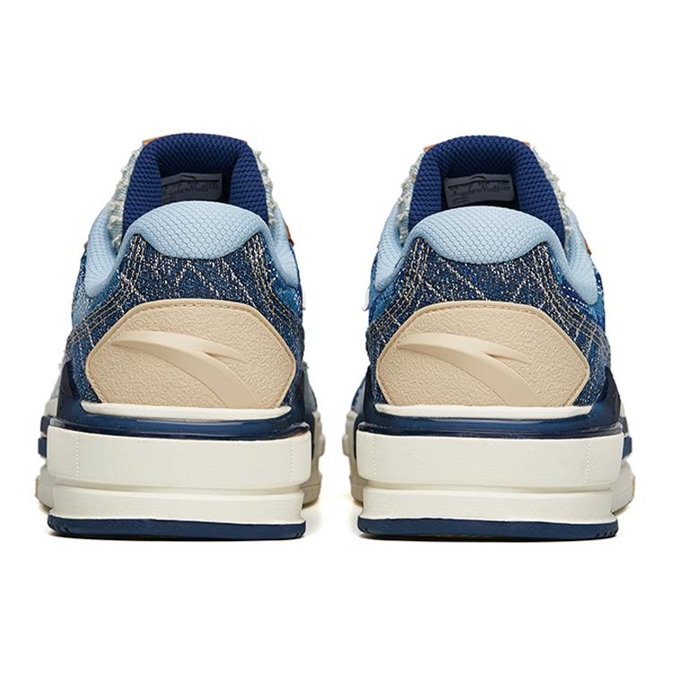 Anta Bump Platform Slip Resistant Slip Resistant Low top Skateboard Shoes Men's Denim Blue 912218065-1