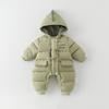 Thick Cotton Baby Jumpsuit - Warm Fleece Cartoon Winter Outfit for Boys & Girls