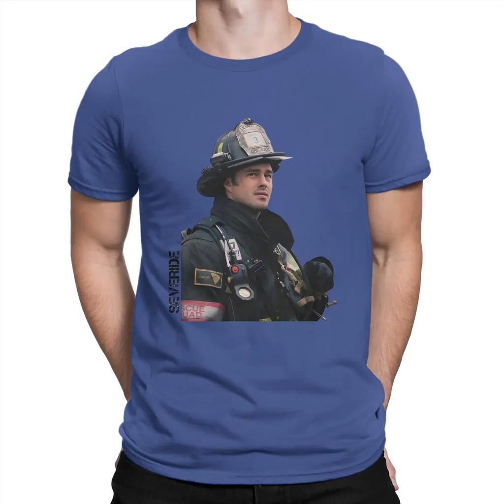 KELLY SEVERIDE Herren T-Shirt Chicago Fire Lustige T-Shirts Kurzarm Rundhals T-Shirt Reine Baumwolle Geschenkidee Kleidung