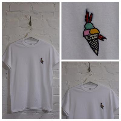 Actual Fact Rappers Ice Cream Tattoo Hip Hop White Tee T-shirt Top