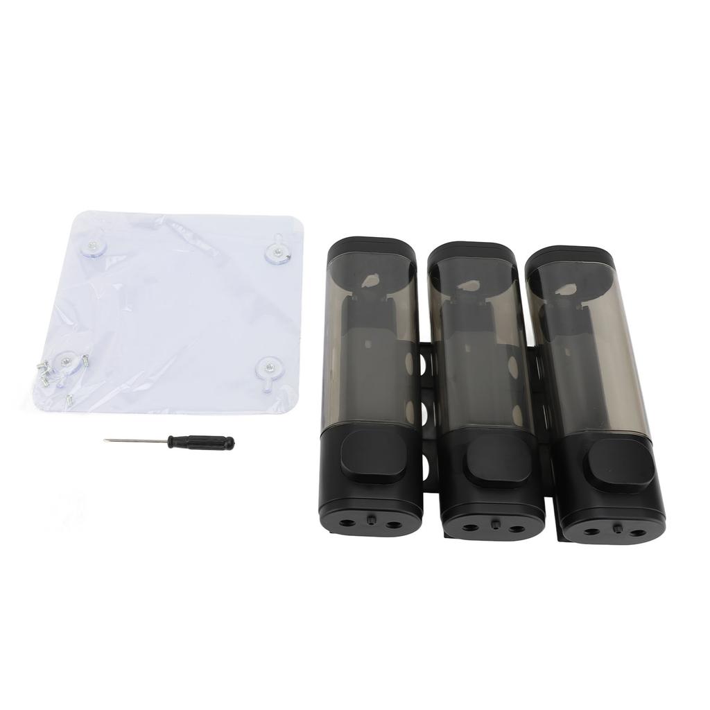 3 i 1 300 ml Trykk Flytende Såpedispenser Veggmontert Bad Dusj Sjampo Balsam