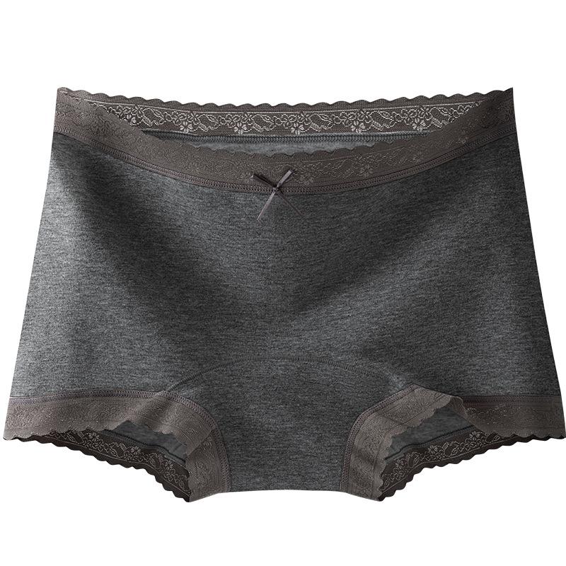 Large Size Female Spring and Autumn Pure Cotton 10A Antibacterial Crotch Full Hip Comfortable Breathable Small Flat Angle Briefs