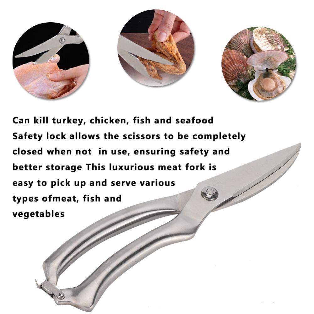 Ultra Blades Heavy Duty Shears Safety Lock Food Prep Scissors Kitchen Scissors For Chicken