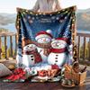 Christmas Flannel Throw Blanket Soft Warm Cozy For Sofa Bed Indoor Home Use Great Holiday Gift