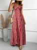 European and American Women's Clothing Bohemian Long Suspender Slim Slim Slim Split Design Dress Women