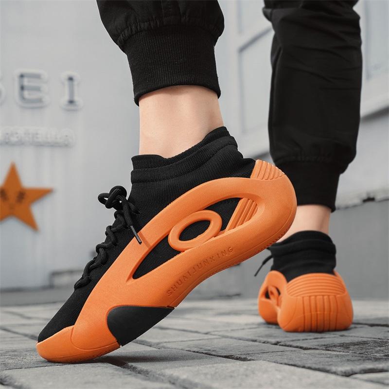 Summer Fashion Orange Sneakers for Men Women Breathable Socks Designer Shoes Men Trainers Platform Casual Sports Shoes Men 2025