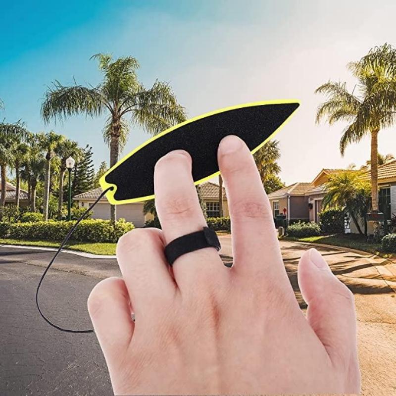 4 Pcs Finger Surfboards, Finger Surf Board for Car Window, Finger Surfing Board with String, Wind Surfboard Fingerboard for Kids Teens Adults