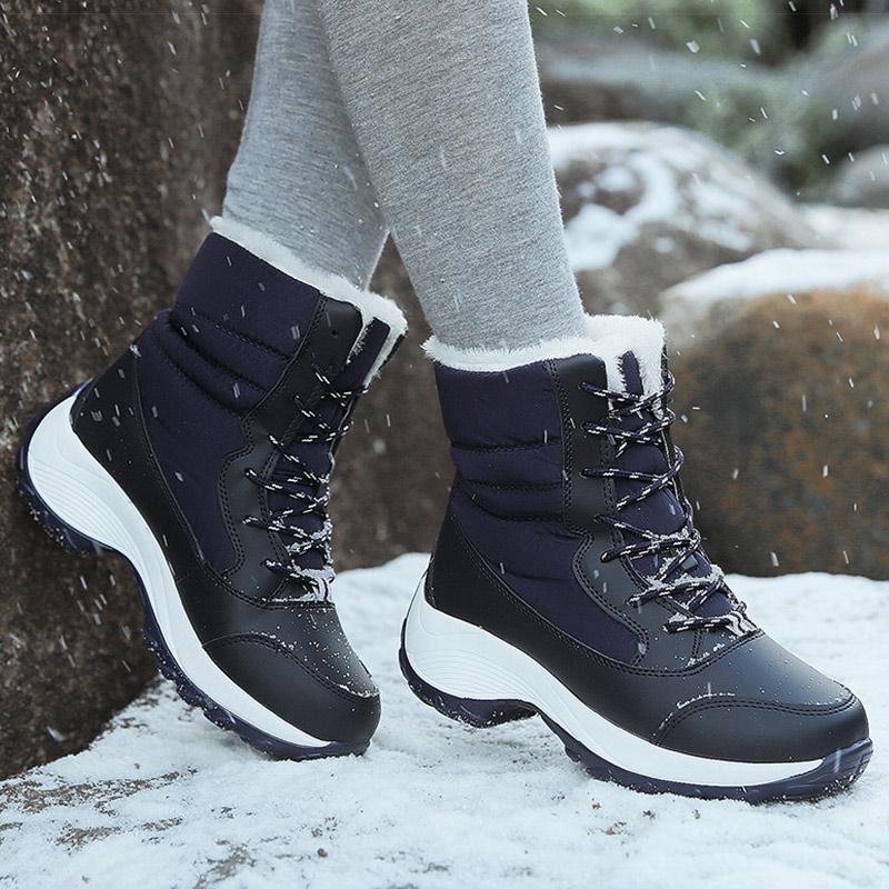 fashion Women Boots Women Heels Boots For Winter 2024 Trend Fur Ankle Boots Platform Snow Bota Feminina Light Short Winter Shoes Female
