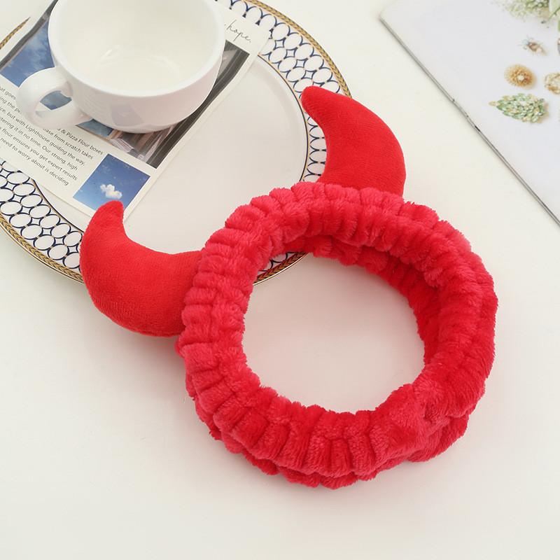 Cartoon Plush Cute Super Cute Hair Accessories Face Wash Makeup Hair Hoop Plush Doll Headwear Hair Strap