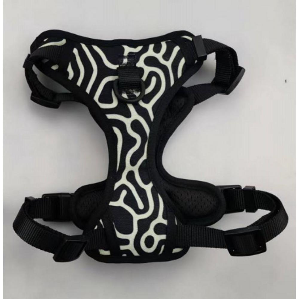

Large nylon reflective pet chest strap printed dog riot vest pet leash S（3/4 *12-18~14-24cm ）
