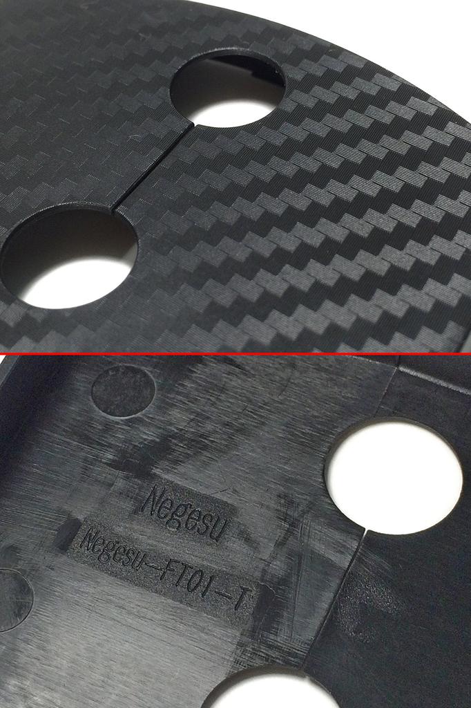 Negues Compatible Toyota Door Striker Carbon Black Cover/Stopper Cover, [No Logo]