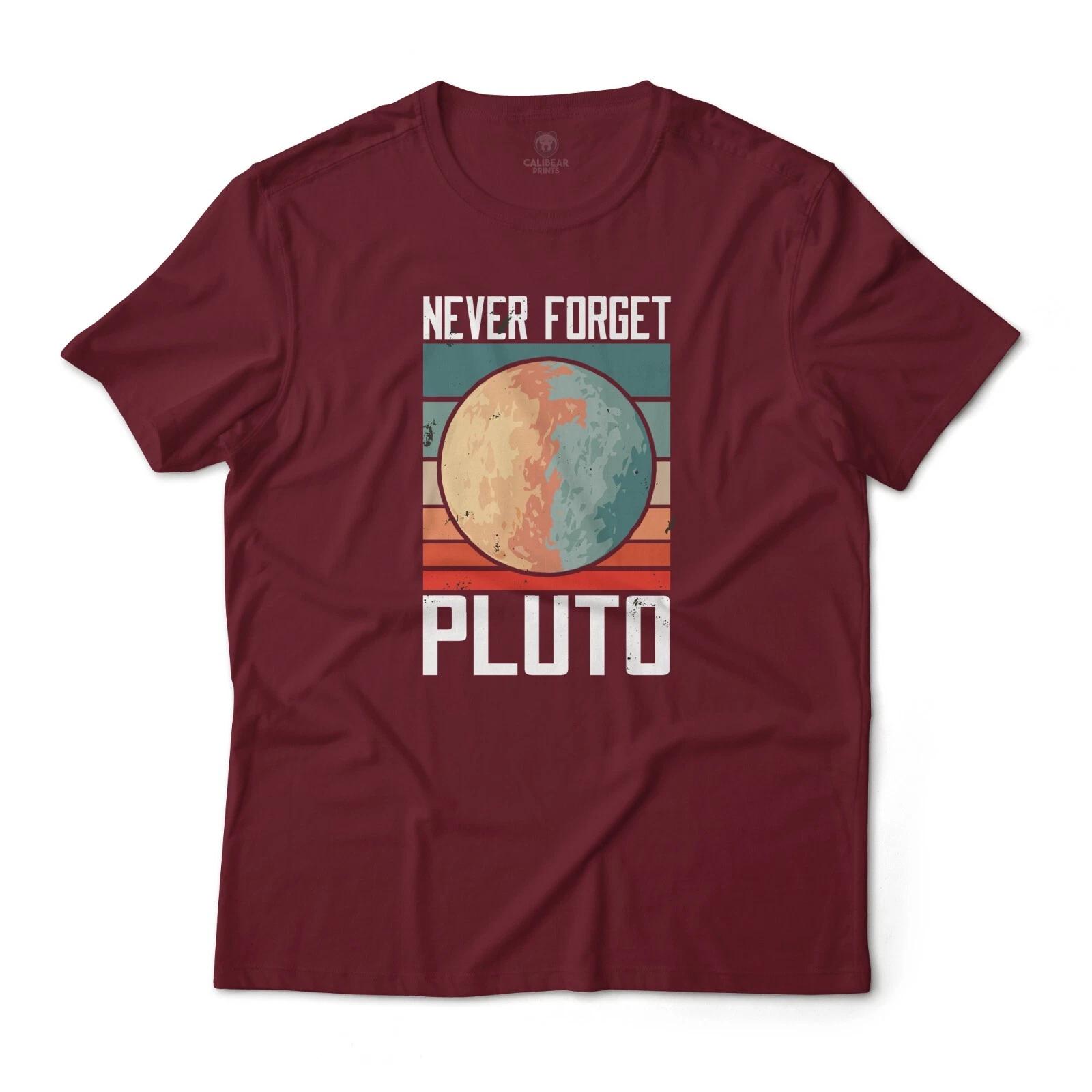 Never Forget Pluto Retro Style Sunset Aesthetic Graphic T-T-Shirt Unisex L