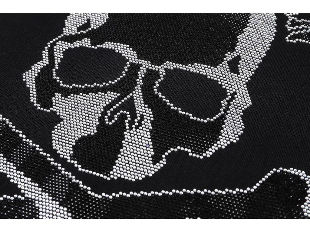 Trendy Philip Plein Men's Hoodie: Autumn/Winter Collection, European & American Street Style, Rhinestone Round Neck, Casual Fashion.