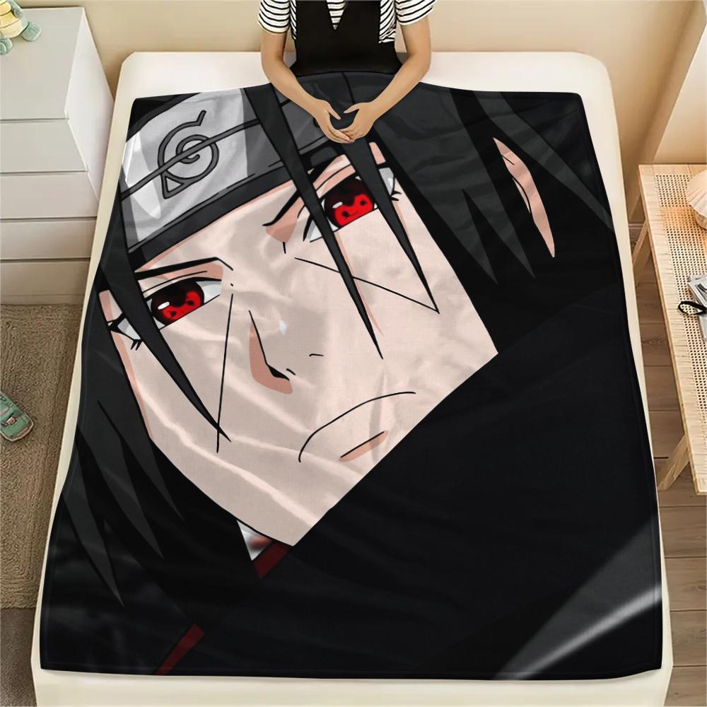 Itachi Uchiha Muster Flanelldecke, Hohe Qualität, Bequem für Alle Jahreszeiten, Heimdekoration, Wärme und Komfort, Perfekt für Geschenke.