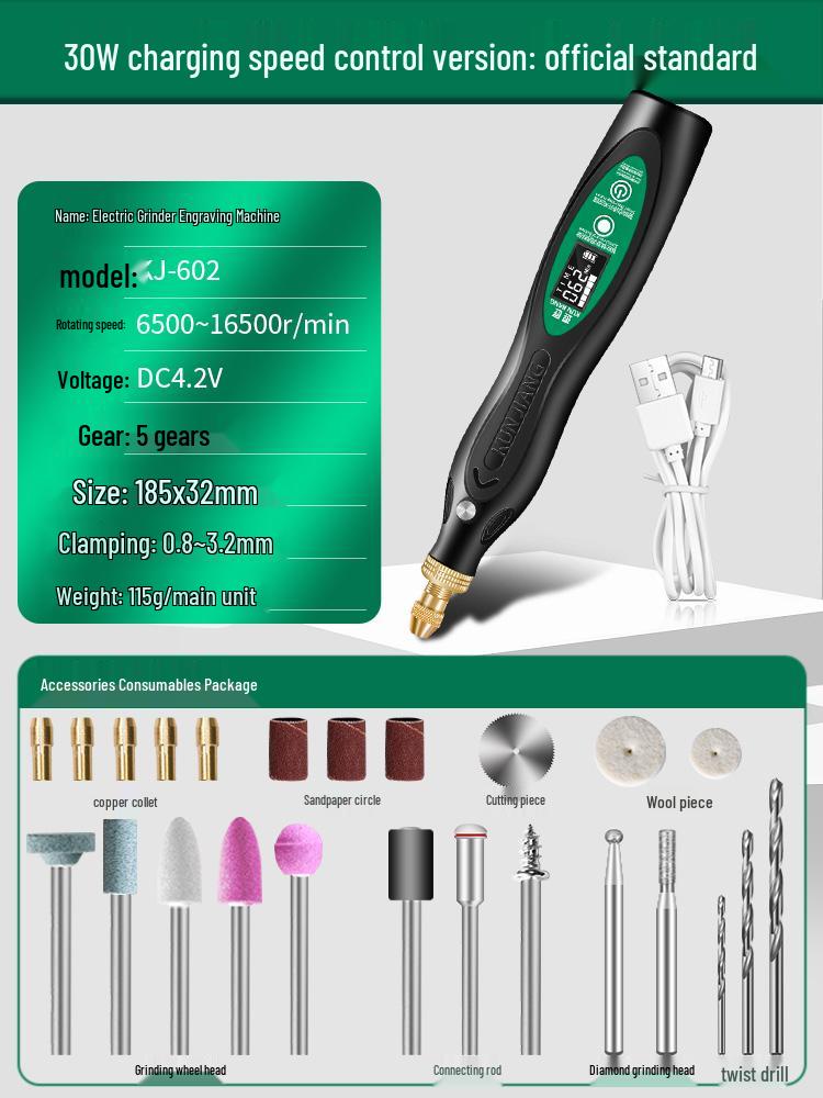 Rechargeable High-Power Handheld Electric Grinder for Carving, Cutting, and Woodworking.