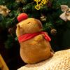 24cm Cute New Christmas Capybara Plush Doll Pillow Cos Tree Apple Santa Claus Capybara Plush Toy Home Decor Gift For Children