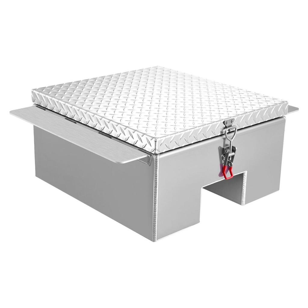 Truck Bed Tool Box, Heavy Duty Aluminum Tool Box with Diamond Plate, Storage Toolbox Chest Organizer Supports up to 100 kg, Ideal for Pickup, Truck