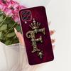 For Samsung M32 Case SM-M325F Transparent Luxury 26 Letters Crown 2D Painted Soft Bumper For Samsung Galaxy M32 SM-M325FV Casing