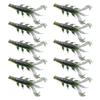 10Pcs/set Soft PVC Shrimp Lures Baits Swim Floating Sinking Lures Simulation Prawn Shrimp Fishing Tackle Lures Baits