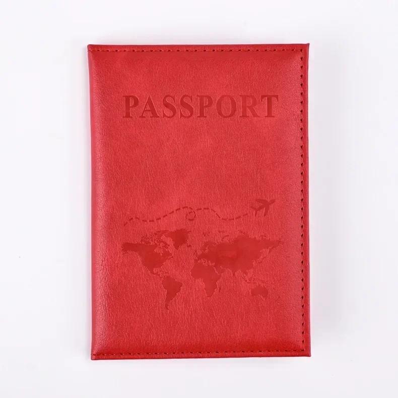 Passport Holder with Letter Print for Women Men Passport Protective Cover Travel Wallet Ticket Holder ID Card Clip Bags