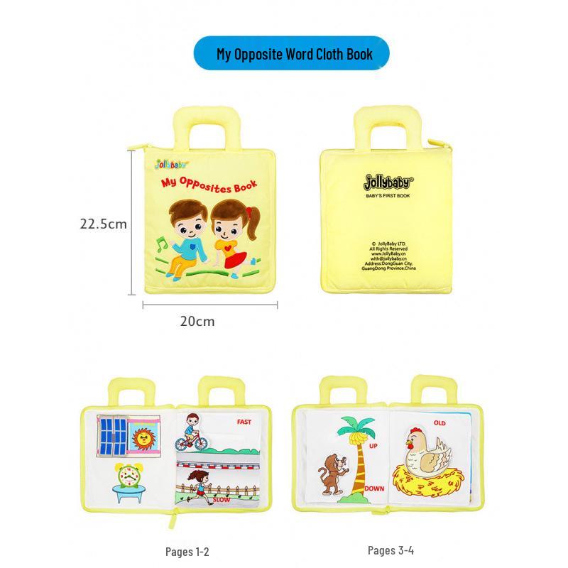 Тканевая книга Jollybaby «Просвещение»: Тихая развивающая игрушка для малышей и младенцев