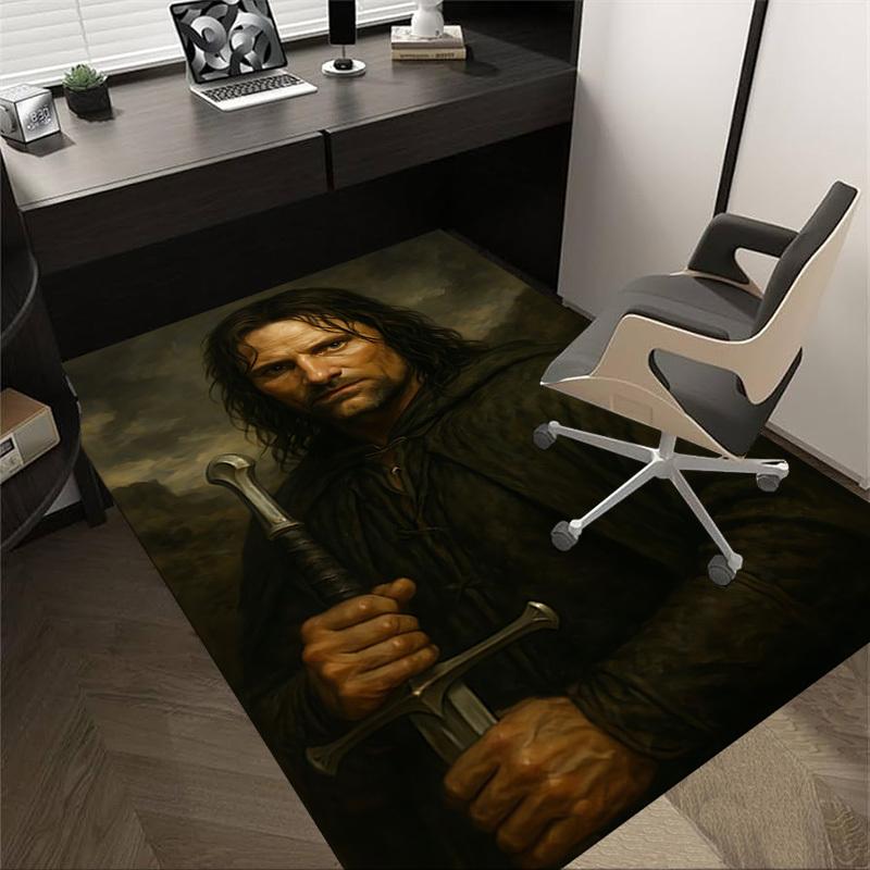 

1pc sword warrior Carpet, for Home & Office Decor, Desk Chair Carpet, Festive Gift,Conference Room CarpetL1298 60cm by 90cm