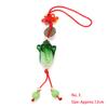 Mascot Wealth Lucky Brass Coin Chili Cabbage Tomato Keychain Chinese Knot Car Bag Hanging Ornament Fengshui Home Decoration Gift