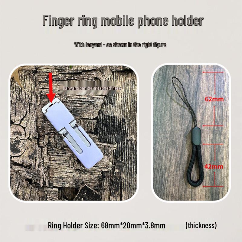 Portable Phone Holder Ring Stand & Back Sticker Case