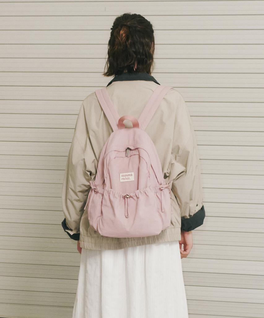 Masmarulez Mini Ver. Ribbon Pocket Backpack_Fog Pink