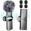 [2024 Latest Version] Wireless Pin Microphone for iPhone, No Bluetooth, No App Required, Smartphone Microphone [AI Smart Chip 360 Sound Collection] I