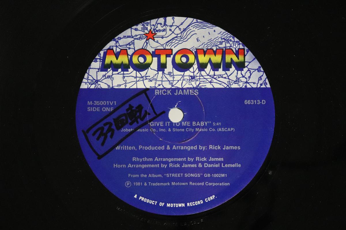 

12inch Record RICK JAMES Give It To Me Baby 316351 MOTOWN CANADA L 1981 US SoulFunk Used