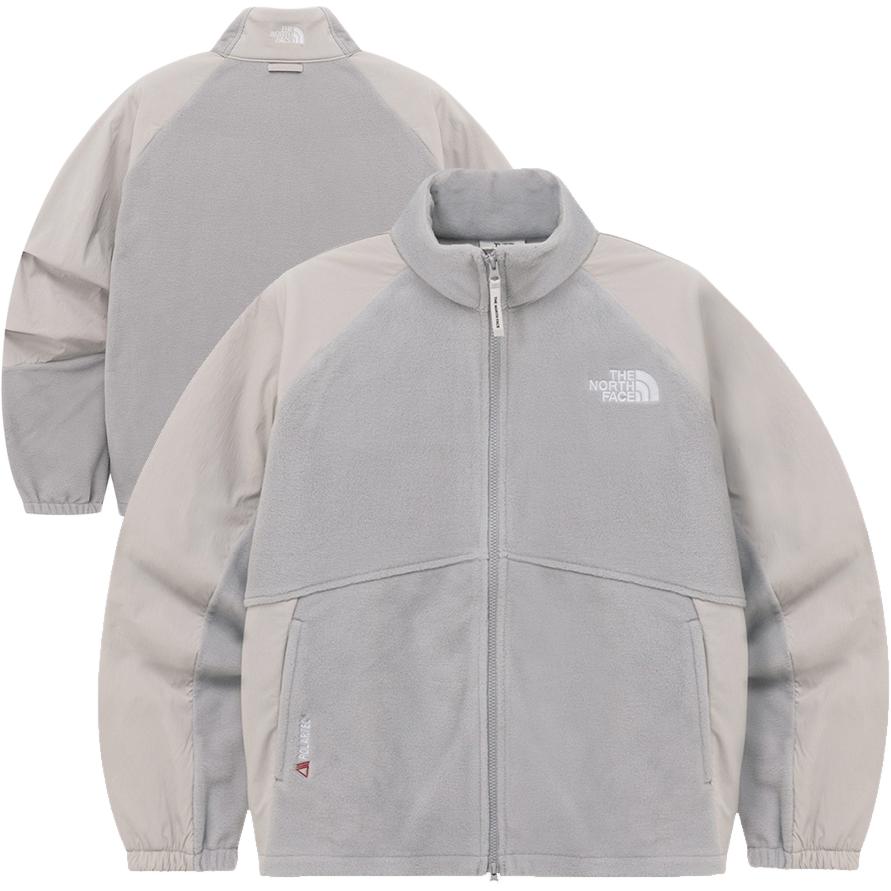 The North Face Logo Stand Collar Zip Long Sleeve Jacket Men jackets Gray NJ4FQ51K