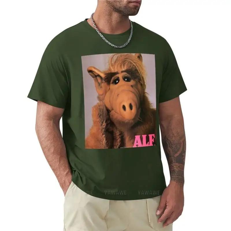 mens tshirts cotton teeshirt ALF TShirt korean fashion Blouse crew neck t shirts workout shirts for men