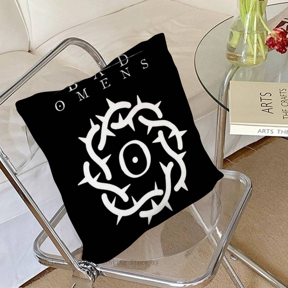 1Pc Rock Band B-Bad O-Omens Pillow Case Fashion Square Pillowcase Bedroom Sofa Room Ins Decoration Leisure