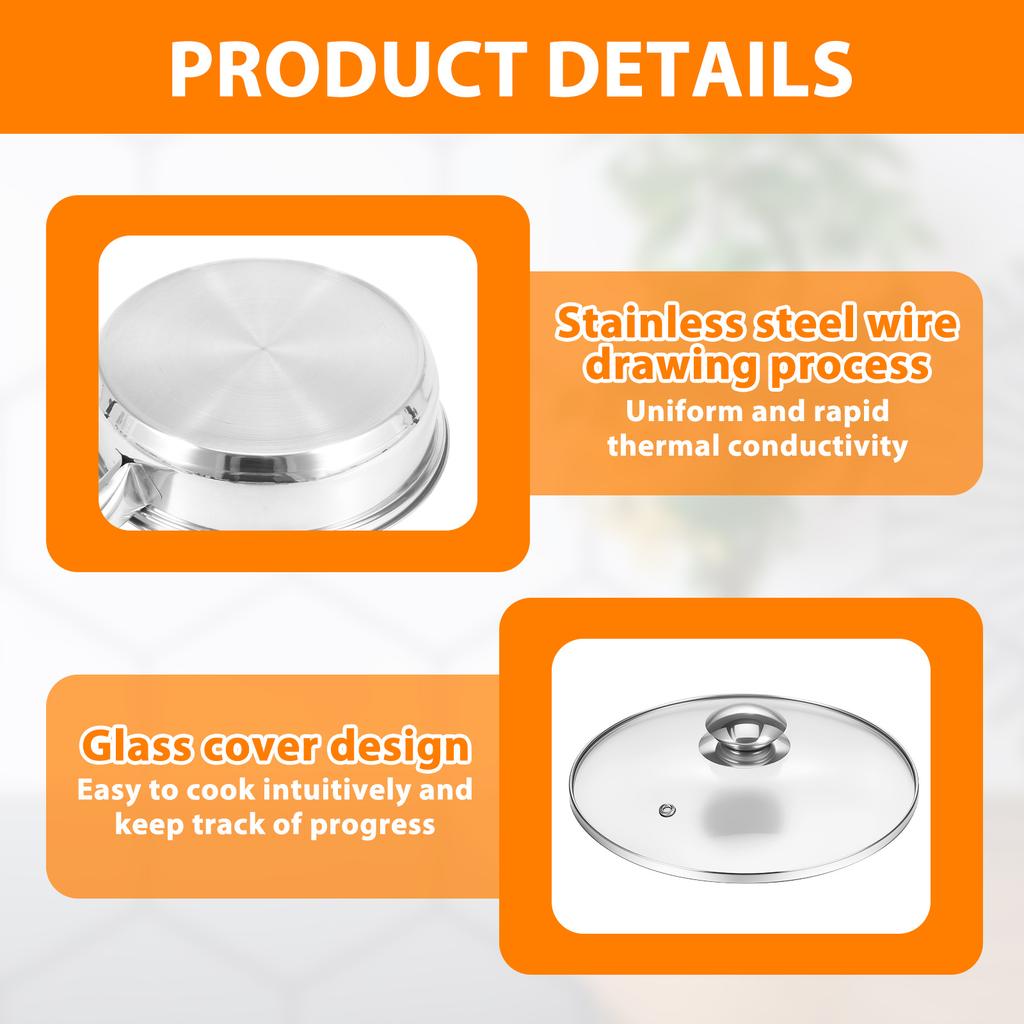 1 Pc Stainless Steel Egg Poacher Pan Uniform Heating Poached Egg Cooker Thermal Insulation Poached Maker Pan with 4/6 Small Cups